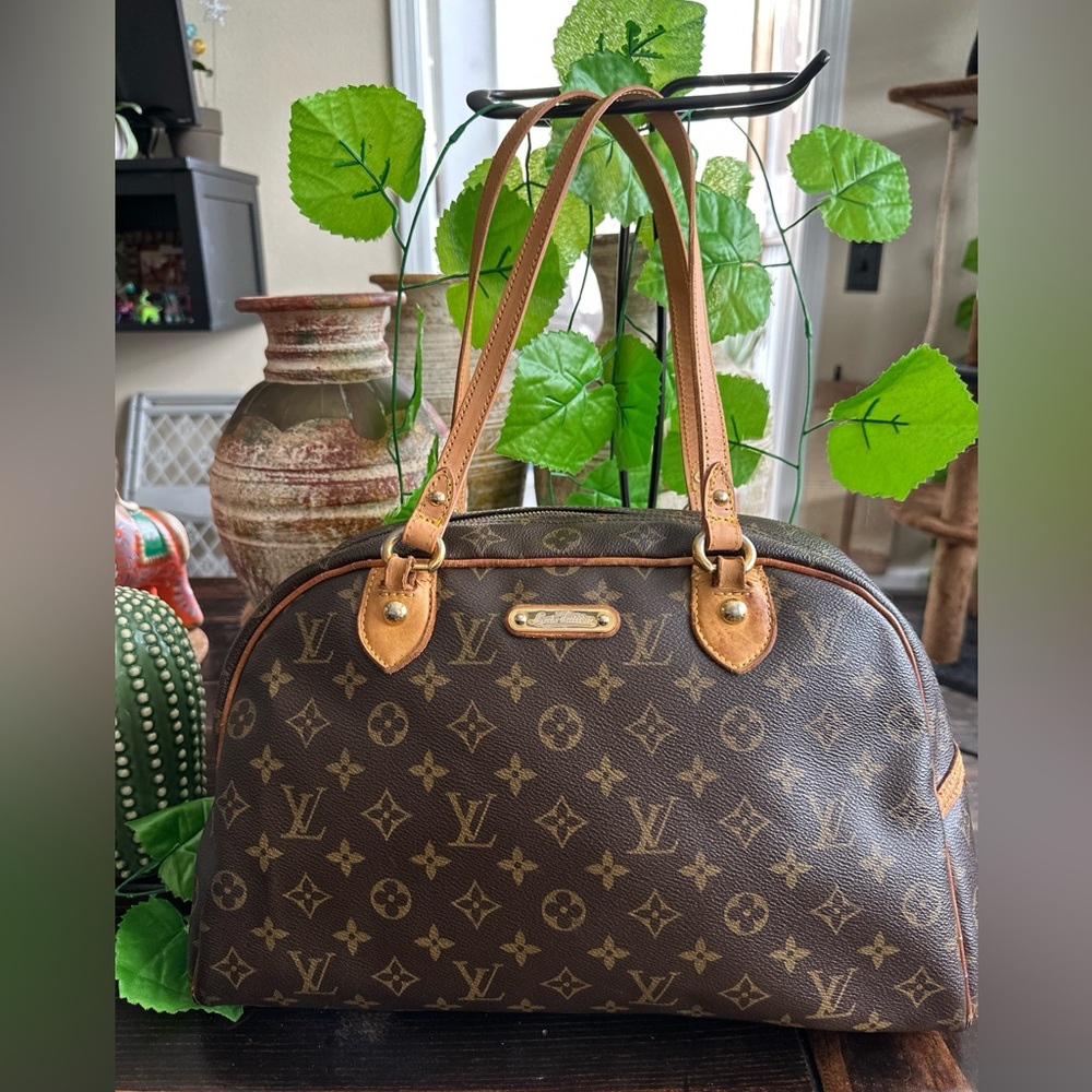 Louis Vuitton Montorgueil Shoulder Bag GM Brown Canvas